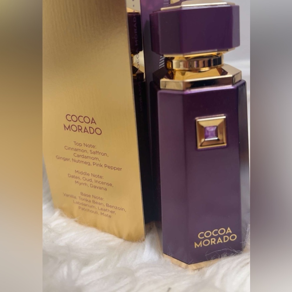 French Avenue Cocoa Morado Perfume with Gold and Purple Accents Unisex